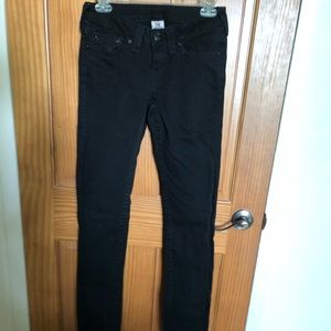 True Religion Black Skinny Jeans Size 27